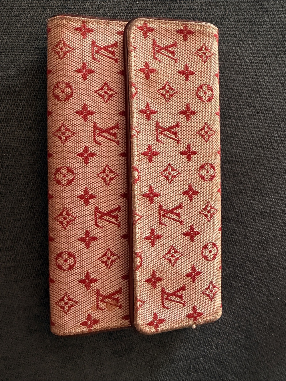 Louis Vuitton Red Monogram on Beige Canvas Phone Case